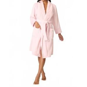 NEW PJ SALVAGE luxe plush solid robe in ballet pink